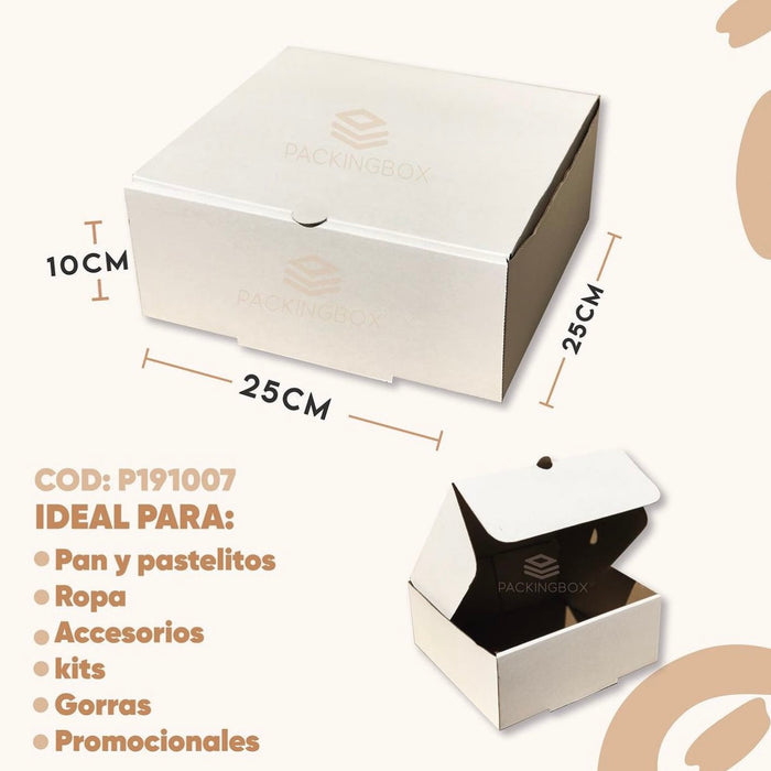 Caja de 25 x 25 x 10 cm (100 Unidades Con LOGO)