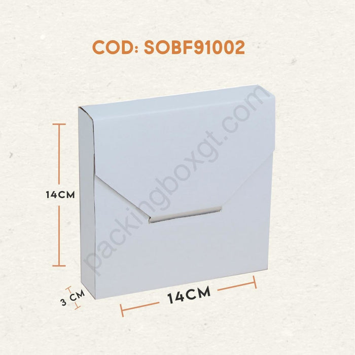 Caja Pequeña tipo Sobre 14 x 14 x 3 cm (300 Unidades Con LOGO)