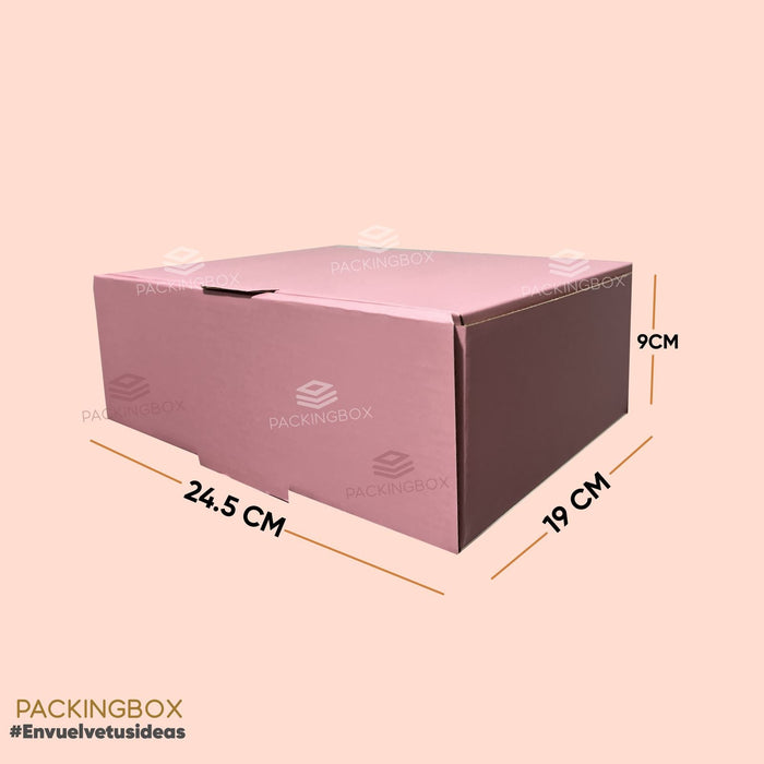 Caja laminada de 24.5 x 19 x 9 cm (200 Unidades Con LOGO)