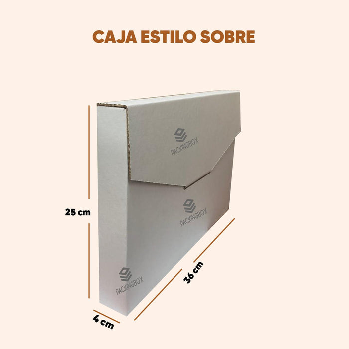 OUTLET 25 Unidades de Caja de 36 x 25 x 4 cm Tipo Sobre