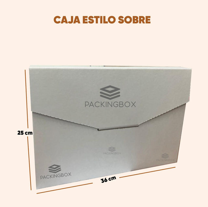 Caja de 36 x 25 x 4 cm Tipo Sobre (25 Unidades)