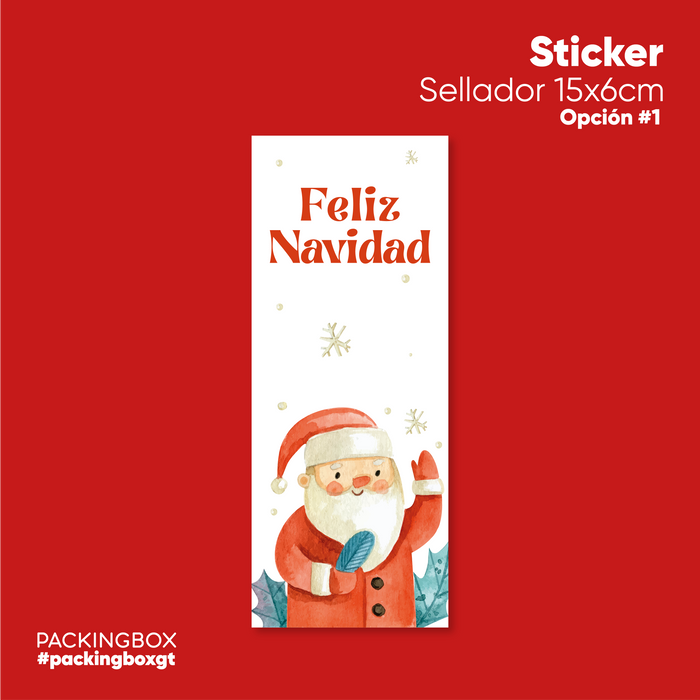 Stickers Selladores Navideños de 15x6 cm