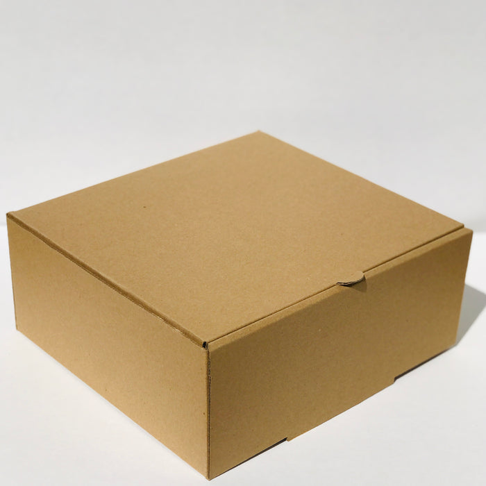 Caja semi Cuadrada 27.5 x 25 x 11 cm (100 Unidades Con LOGO)