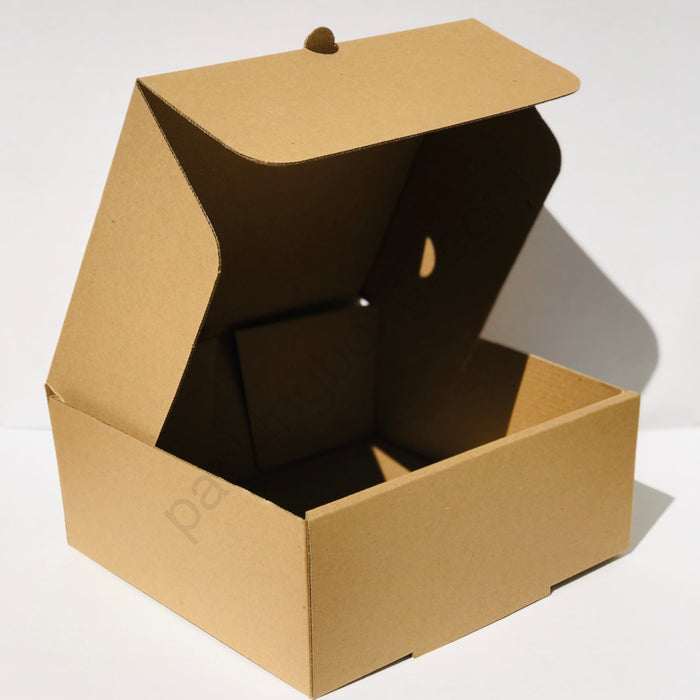 Caja semi Cuadrada 27.5 x 25 x 11 cm (100 Unidades Con LOGO)