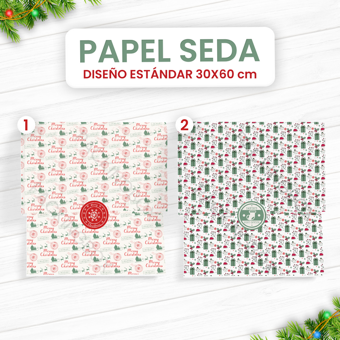 Papel Seda con Diseño Navideño