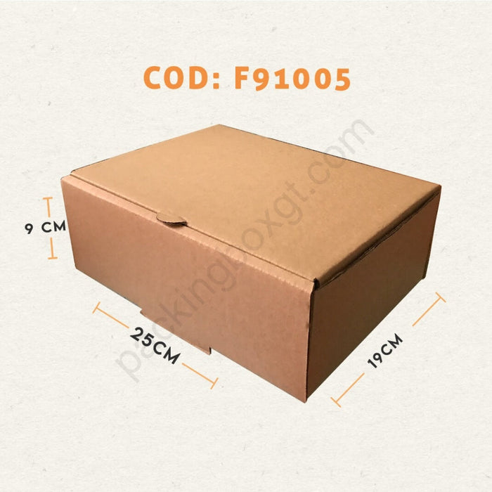 Caja semi Cuadrada 24.5 x 19 x 9 cm (100 Unidades con LOGO)