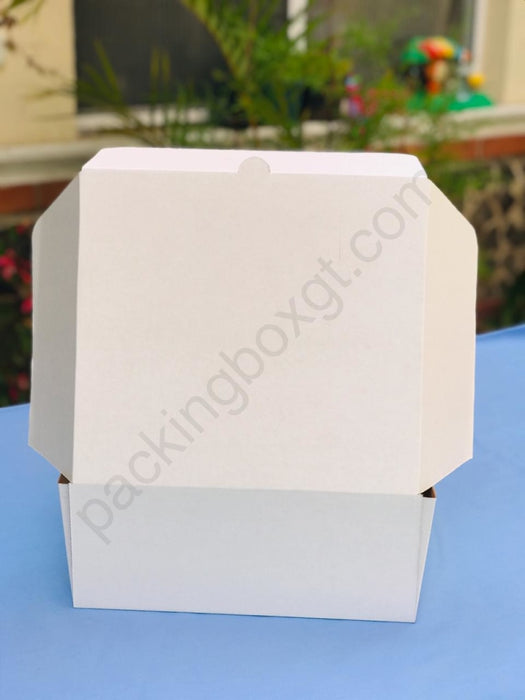 Caja semi Cuadrada 27.5 x 25 x 11 cm (200 Unidades Con LOGO)
