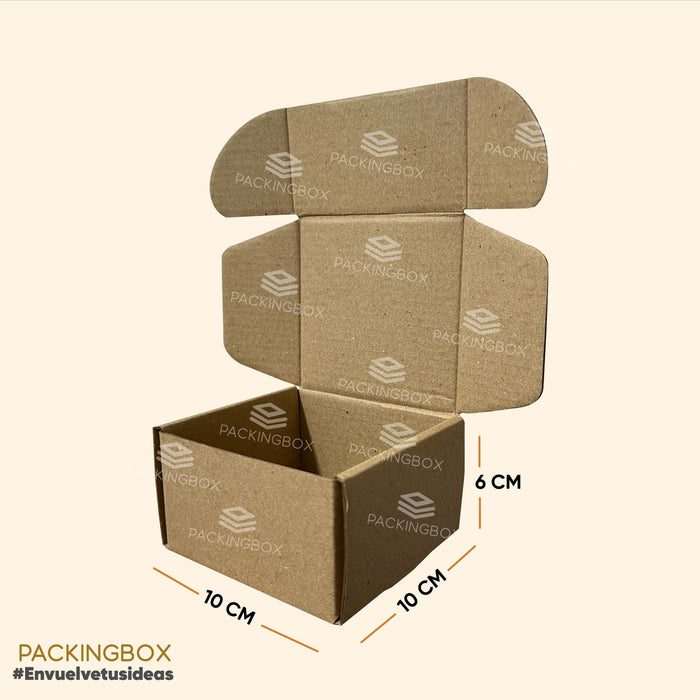 Caja de 10 x 10 x 6 cm (100 Unidades Con LOGO)