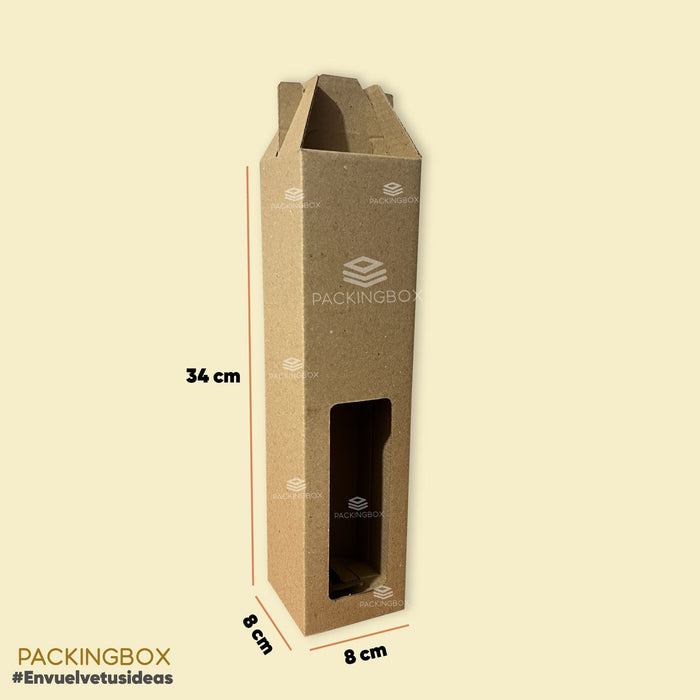 Caja para vino 1 botella de 34 x 8.5 x 8.5 cm