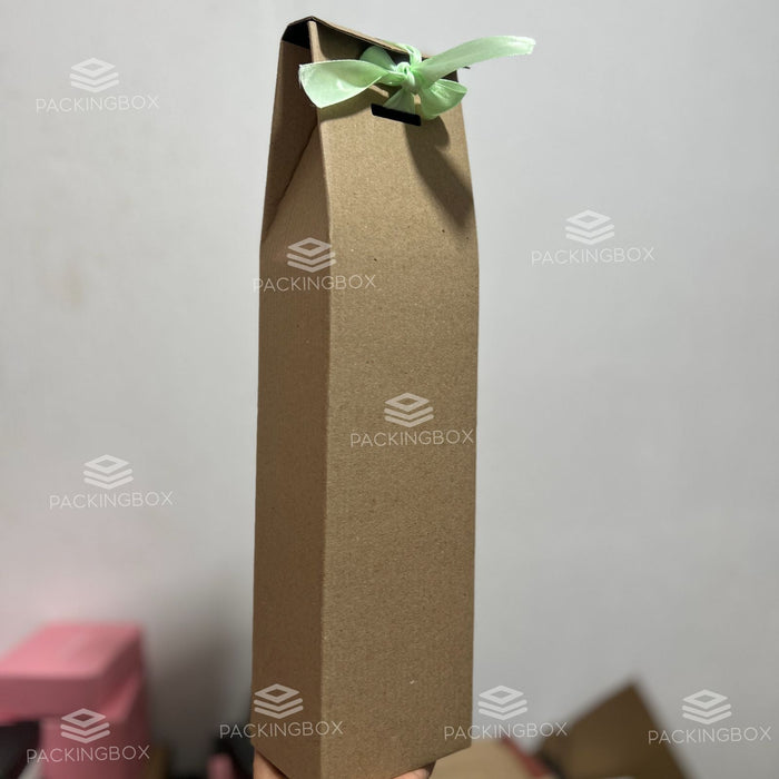 Caja para vino 1 botella de 36 x 10.5 x 8 cm cierre tipo sobre (100 Unidades Con LOGO)