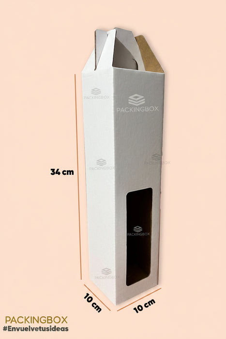 OUTLET 25 Unidades de Caja para vino 1 botella de 34 x 8.5 x 8.5 cm