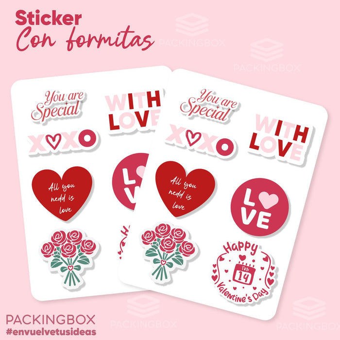 Stickers San Valentín surtidos