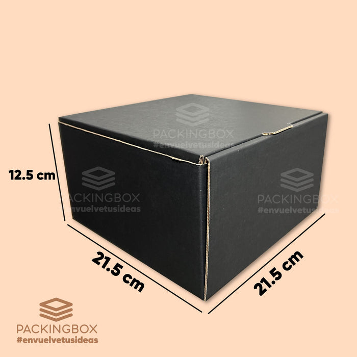 Caja Negra de 21.5 x 21.5 x 12.5 cm (25 Unidades)