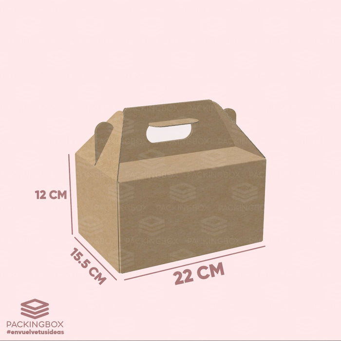 Caja tipo lonchera de 22 x 15 x 12 cm