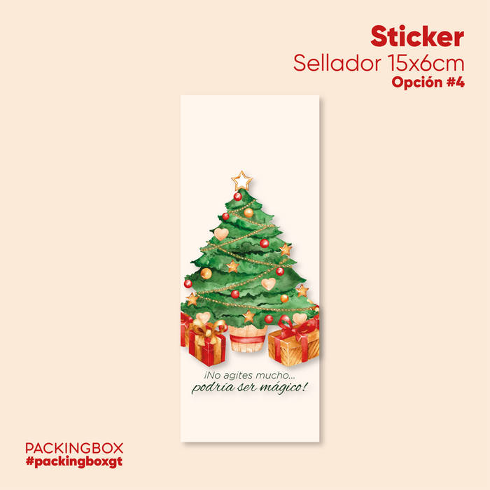 Stickers Selladores Navideños de 15x6 cm