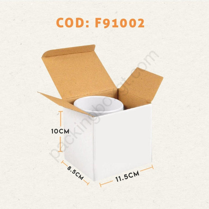 Caja Blanca 11.5 x 8.5 x 10 cm (300 Unidades con LOGO)