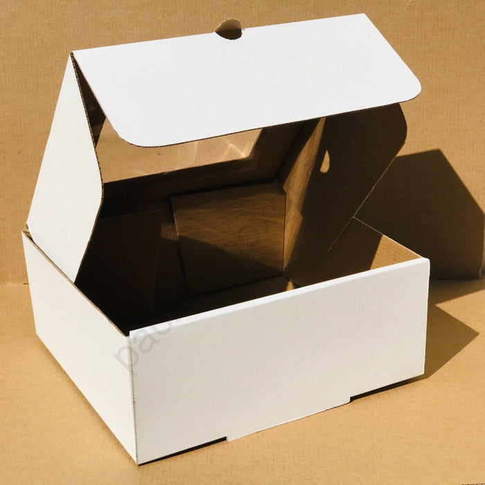 Caja con Ventana Cuadrada 27.5 x 25 x 11 cm (50 Unidades)