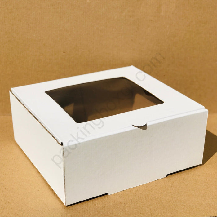 Caja con Ventana Cuadrada 27.5 x 25 x 11 cm (100 Unidades)