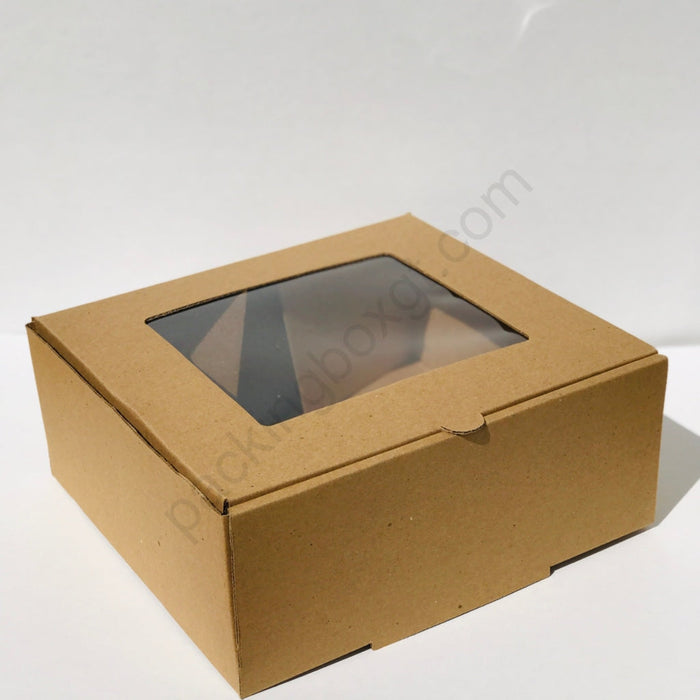 Caja con Ventana Cuadrada 27.5 x 25 x 11 cm (300 Unidades Con LOGO)