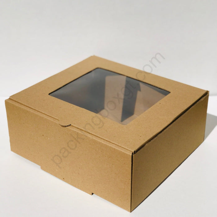 Caja con Ventana Cuadrada 27.5 x 25 x 11 cm (50 Unidades)