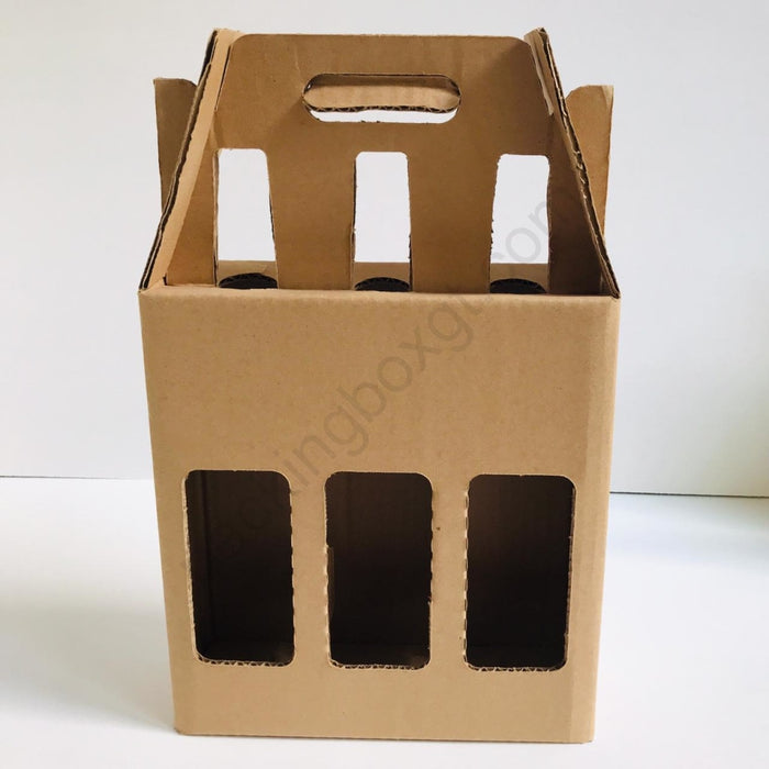 Caja Cartón para envío 38,5 x 15 x 35,5 cm 3 Botellas Vino (75 cl.) +  Protector para Envío - Cajas y Precintos