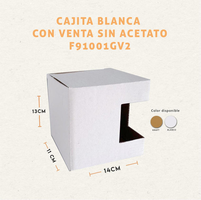 OUTLET 25 Unidades Caja de 14 x 11 x 13 cm con ventana lateral