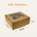 Caja Con Ventana Cuadrada 27.5 X 25 11 Cm Unidades / Kraft Conventana
