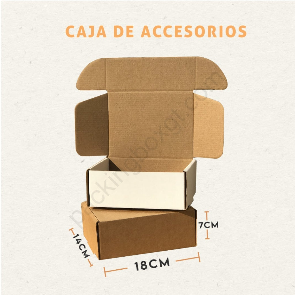 Caja de cartón kraft para zapatos, ropa o complementos